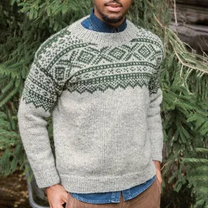 Alfonzo - Vintage Knitted Sweater with Round Neckline