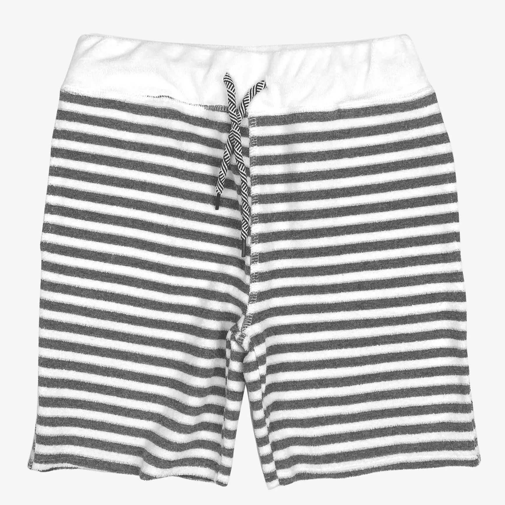 Appaman Gray Stripe Cotton Terry Camp Short