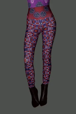 AW - Mystic Patterned Purple Multi-color Leggings