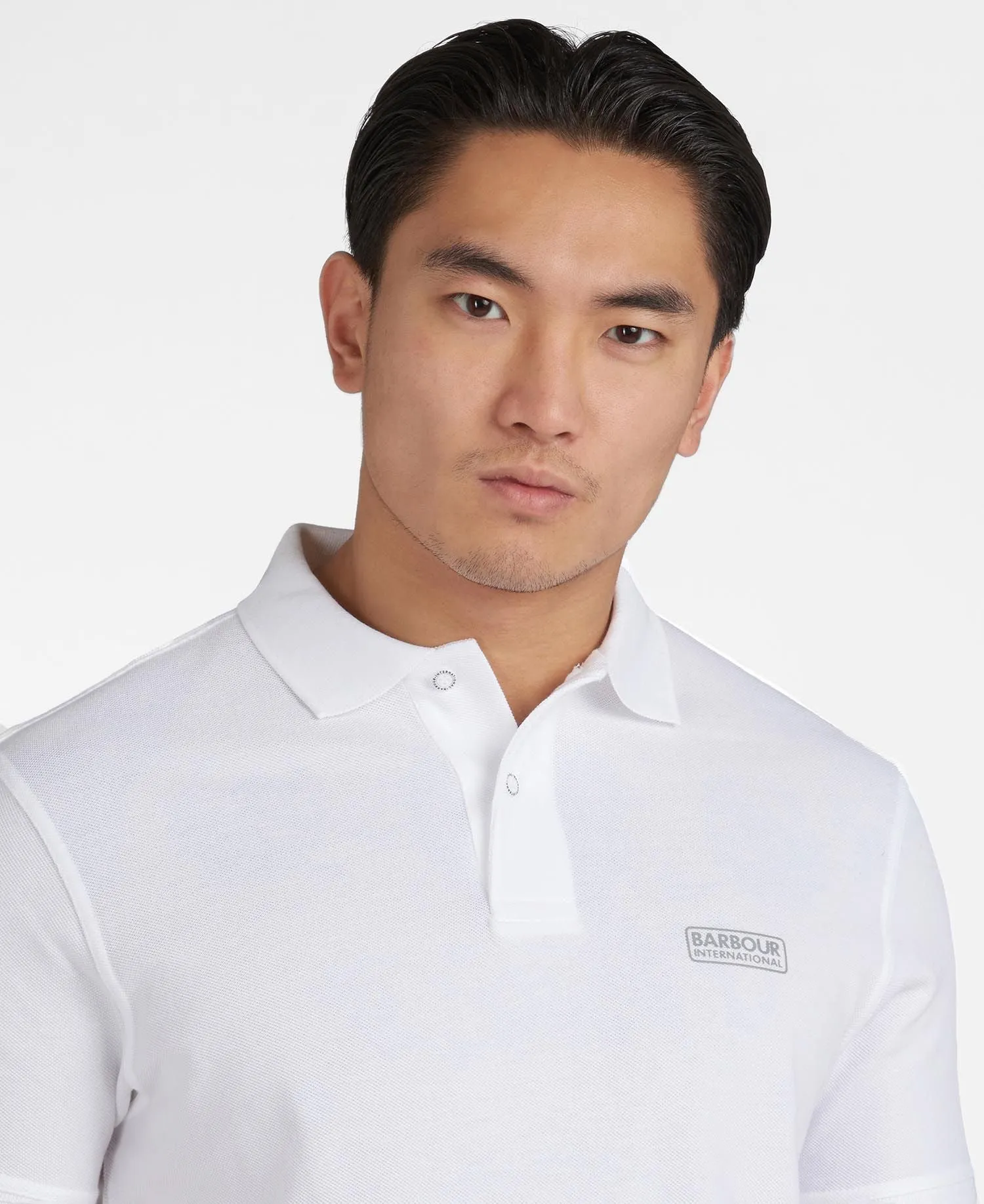 BARBOUR INTERNATIONAL ESSENTIAL POLO WHITE