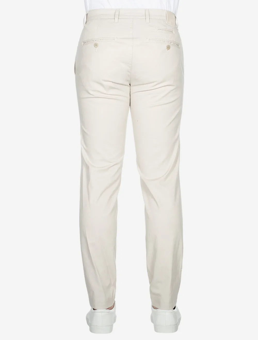 Beige Fabio Cotton Trousers