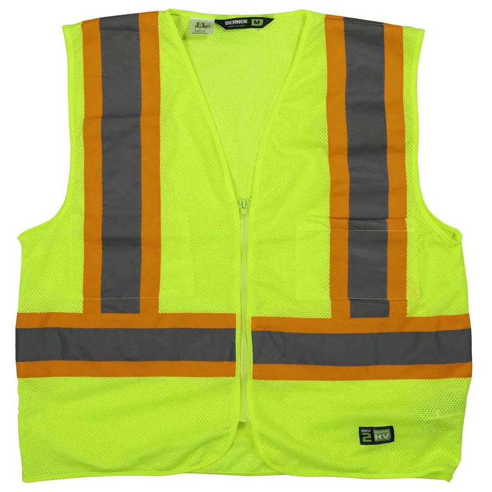 Berne Unisex Yellow Hi-Vis Class 2 Multi-Color Vest