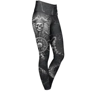 Black Beard High Waisted Leggings