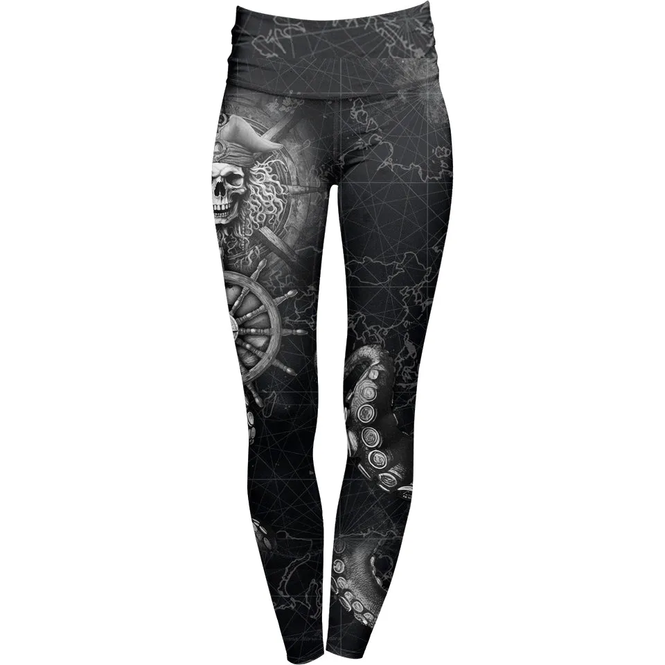 Black Beard High Waisted Leggings