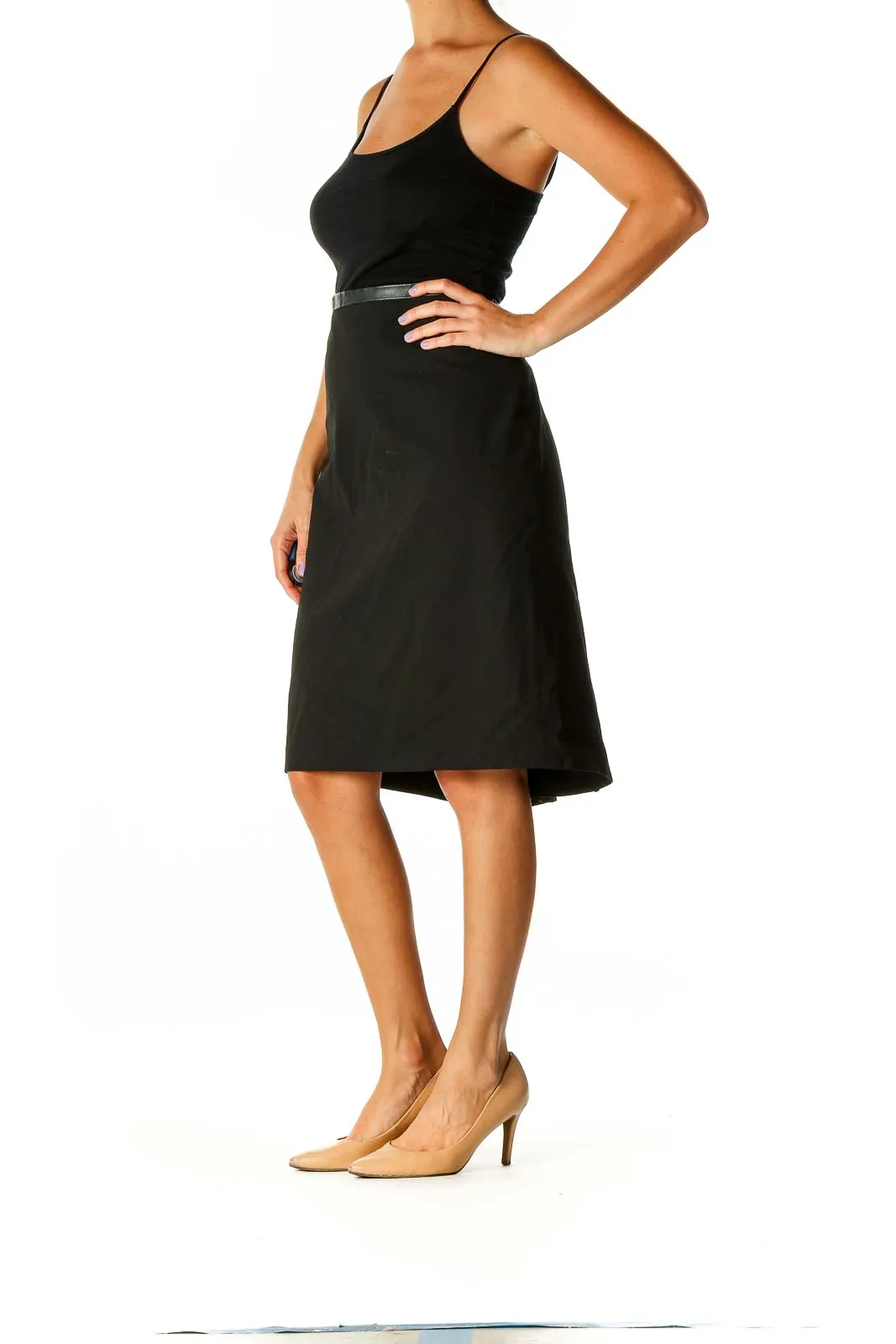 Black Classic Straight Skirt