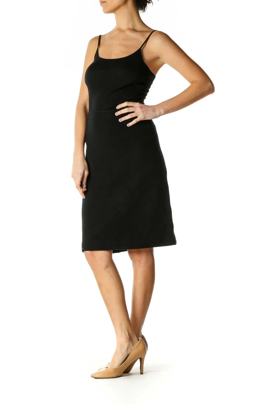 Black Colorblock Classic Pencil Skirt