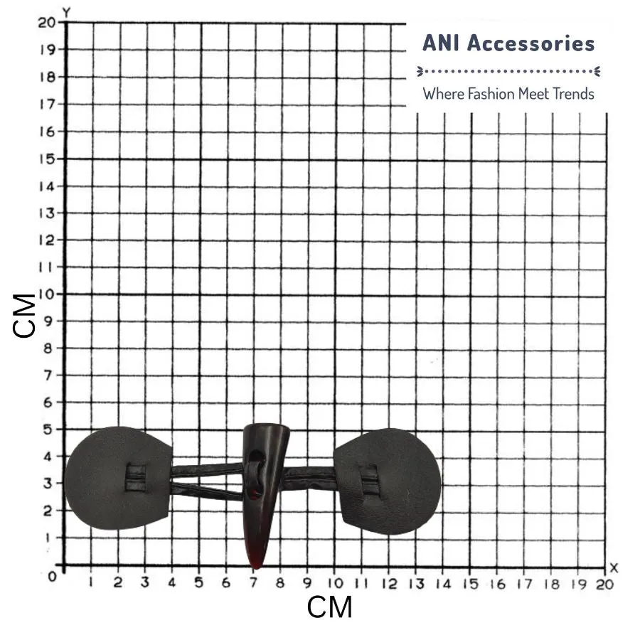 Black PU Leather Horn Toggle Closure