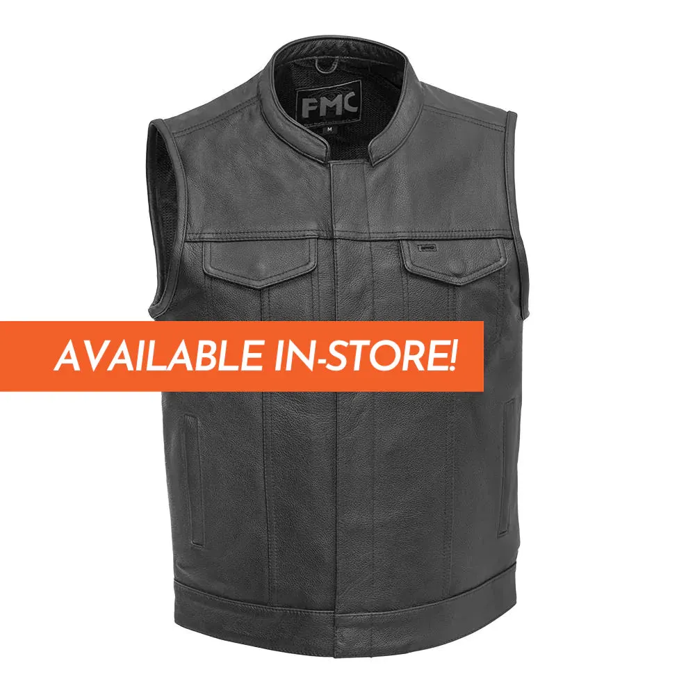 Blaster Men's Leather Motorcycle Vest