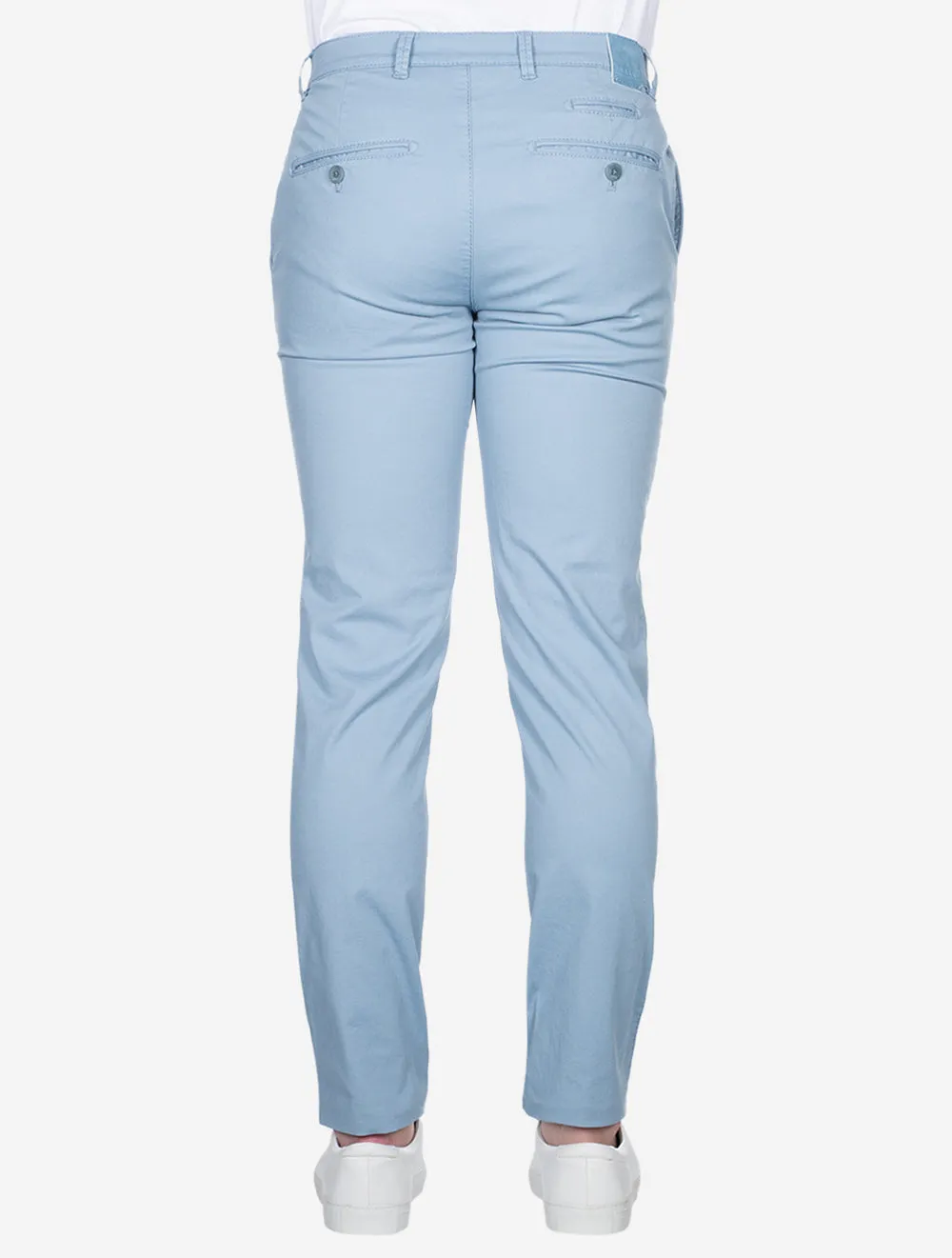 Blue Fabio Cotton Trousers