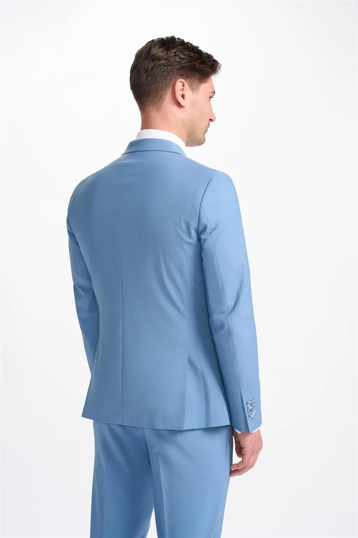 Bond Ocean Blue Double Breasted Blazer