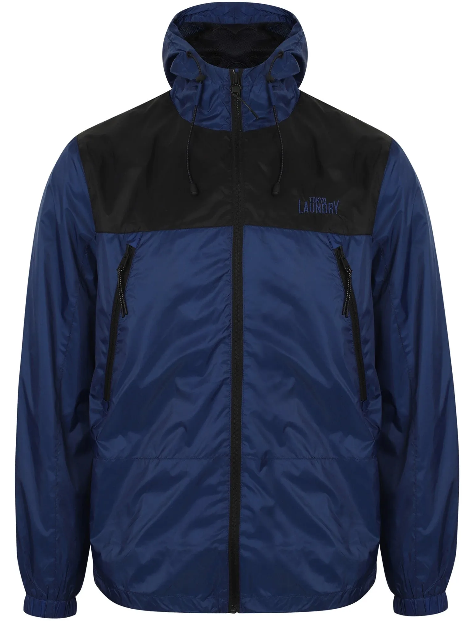 Bourdon Packaway Windbreaker Jacket In Sapphire - Tokyo Laundry