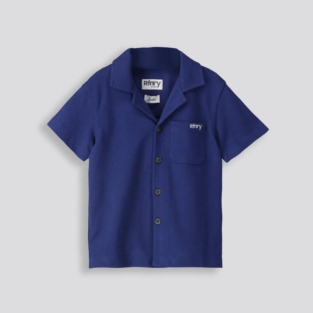 Boys Textured Shirt _ 153288 _ Navy