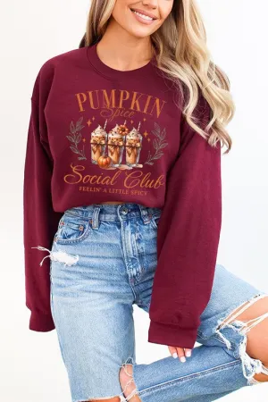 CALI "Fall Pumpkin Spice Social Club" Graphic Sweatshirt