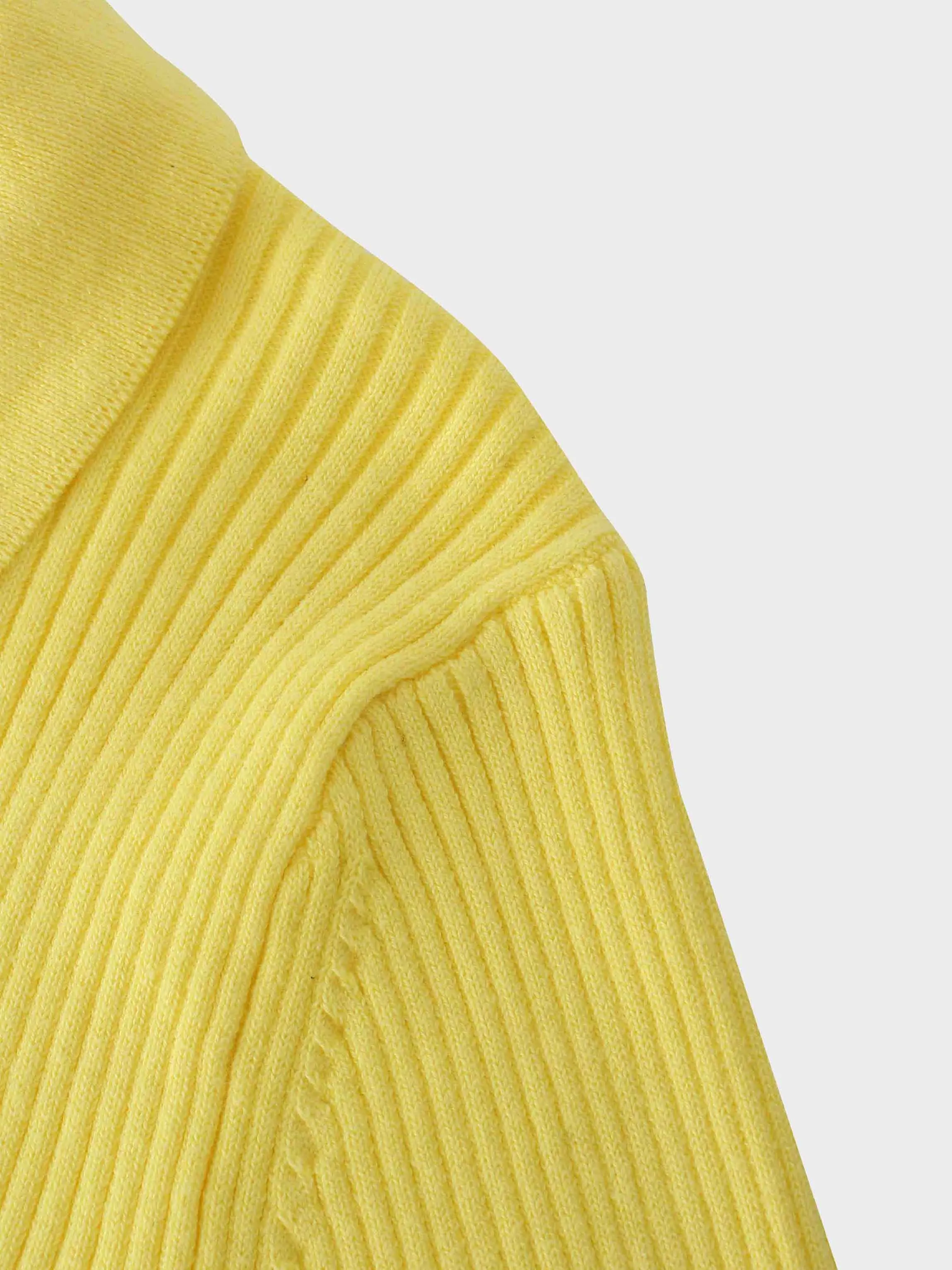 Center Design Sweater-Yellow