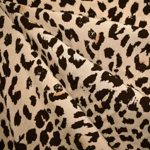 Classic Animal Spot Rayon Crepe Latte/Black