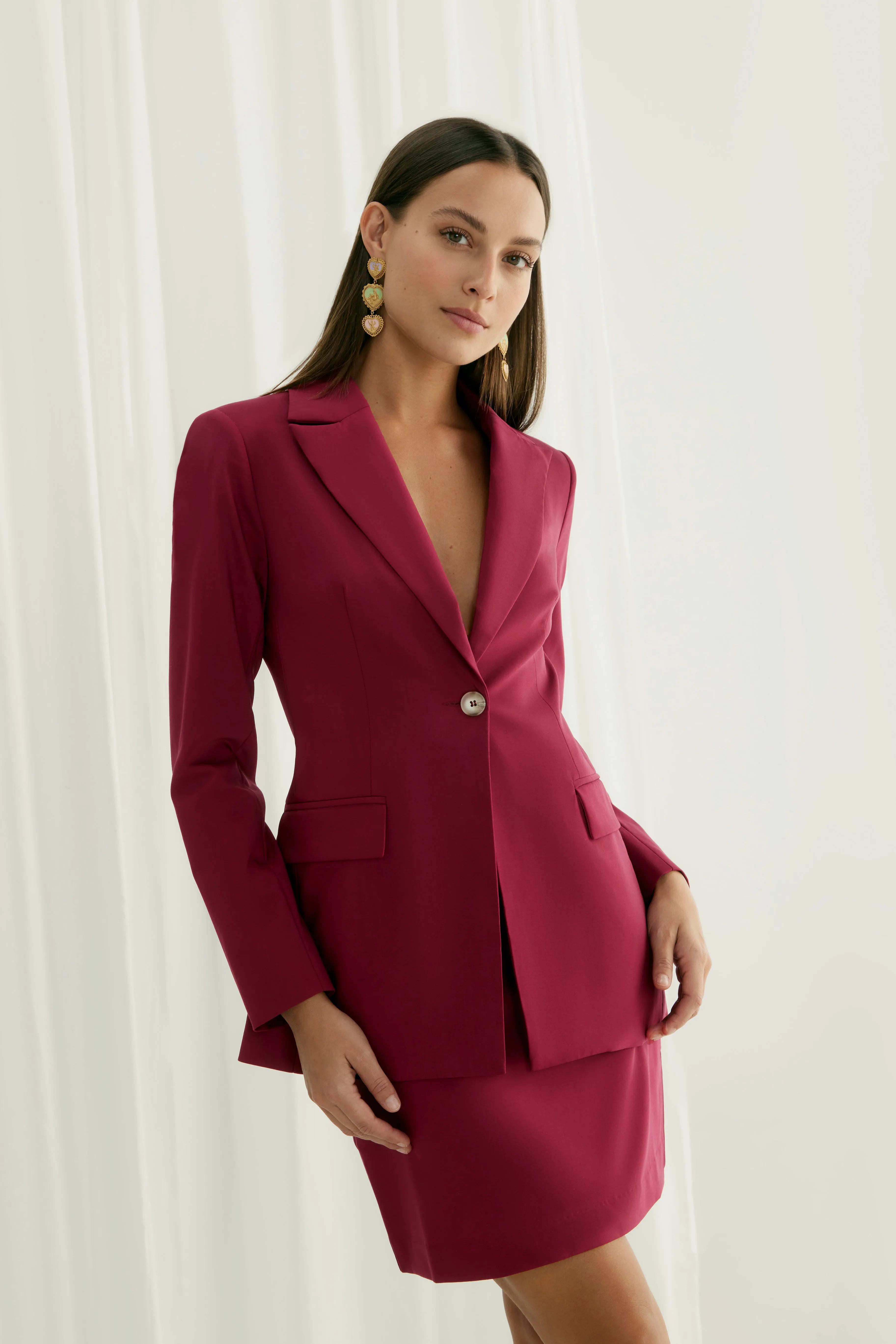 CLASSIC BLAZER POMEGRANATE