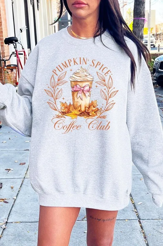 COLOR BEAR "Pumpkin Spice Coffee Club" Graphic Sweatshirts