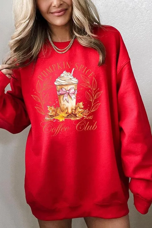 COLOR BEAR "Pumpkin Spice Coffee Club" Graphic Sweatshirts