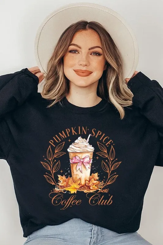 COLOR BEAR "Pumpkin Spice Coffee Club" Graphic Sweatshirts