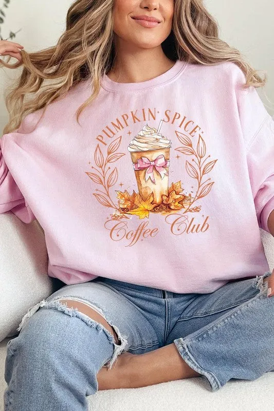 COLOR BEAR "Pumpkin Spice Coffee Club" Graphic Sweatshirts