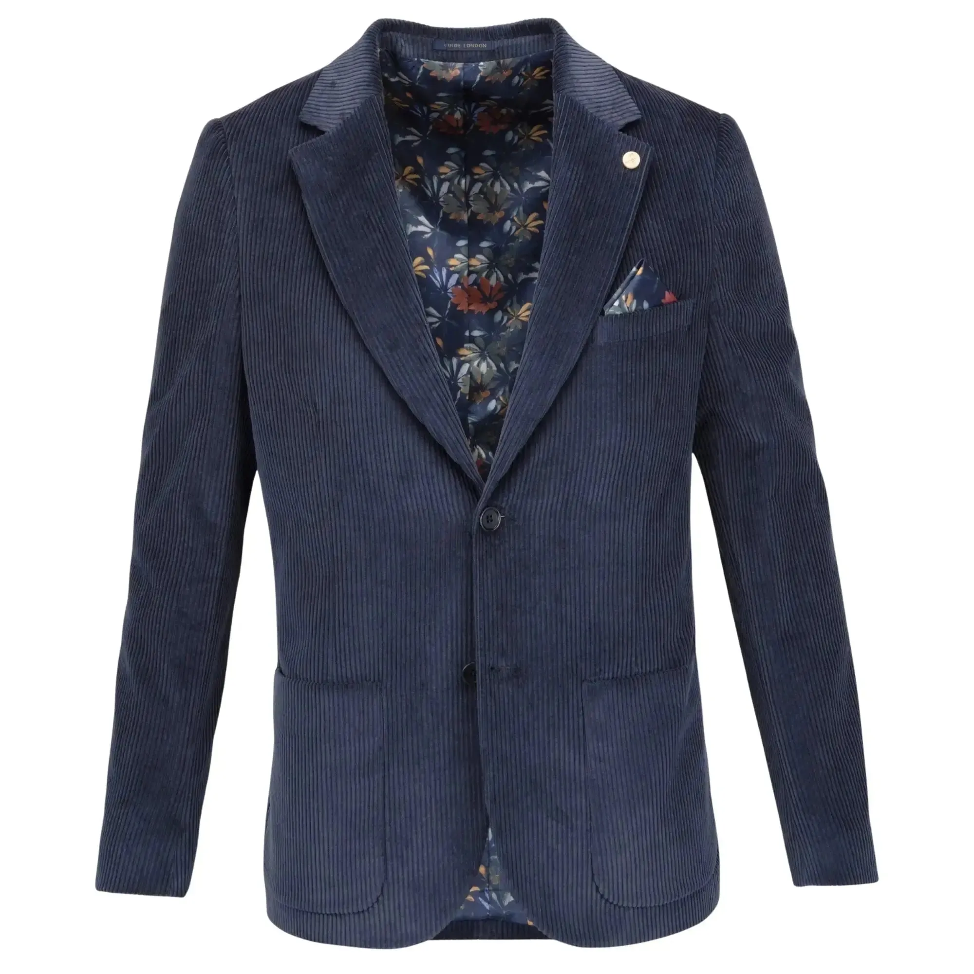 Cord Suit Jacket - Steel Blue