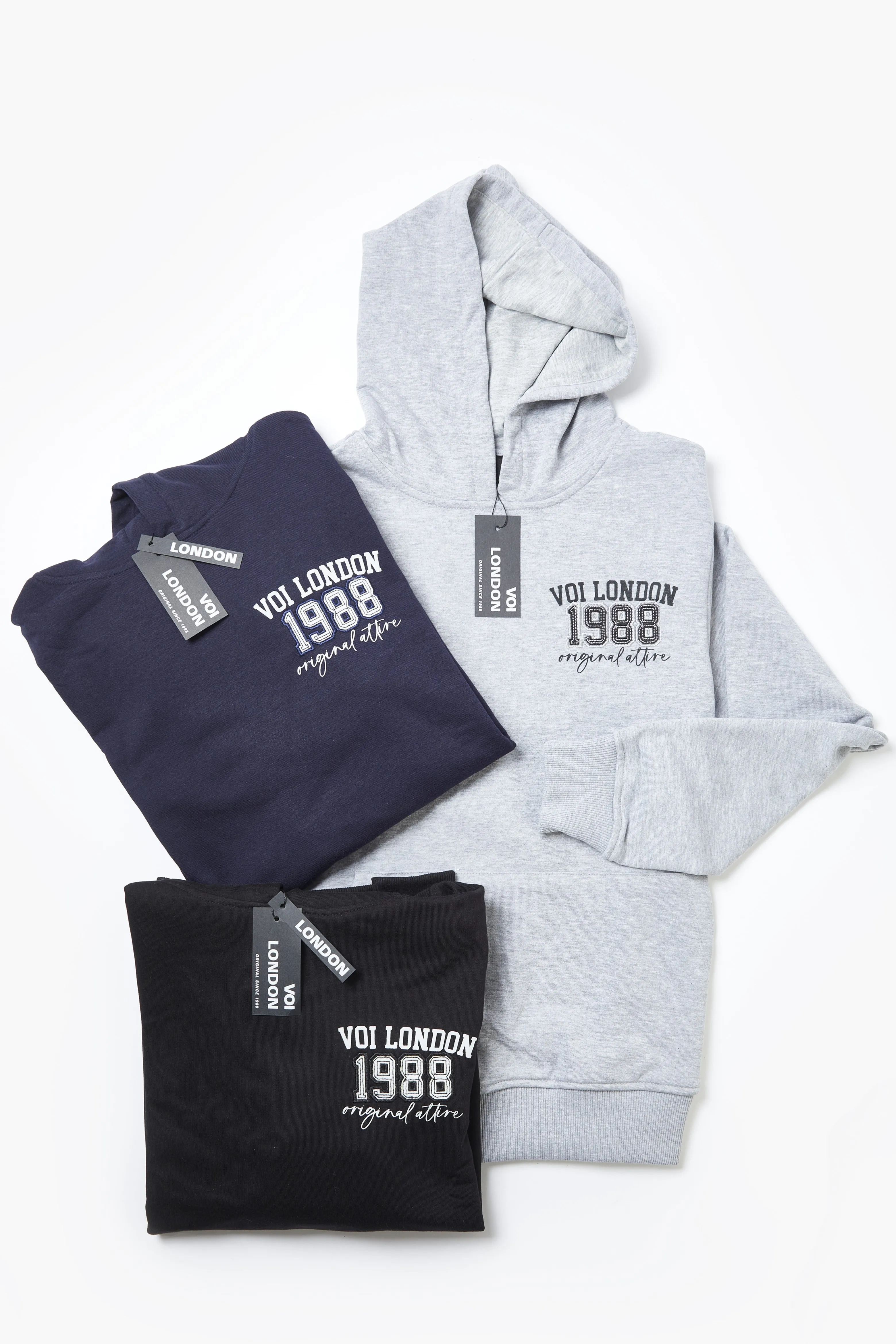 Corsham Hoodie Triple Pack - Black / Navy / Grey