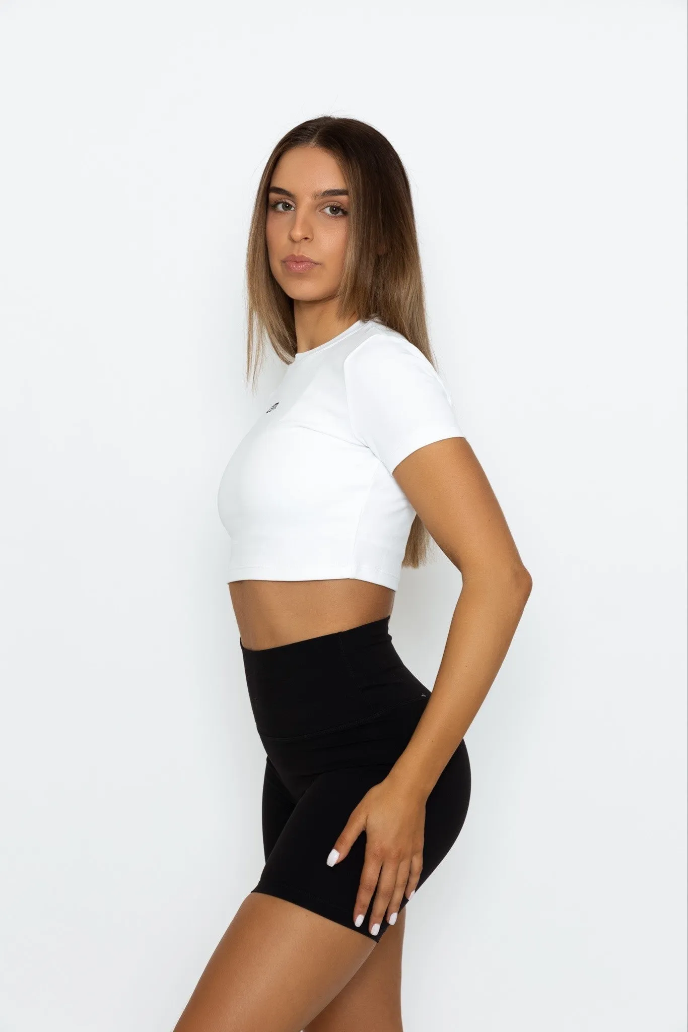 Essential Crop Tee - White