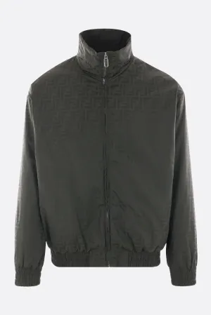 FF Pattern Nylon Bomber Jacket