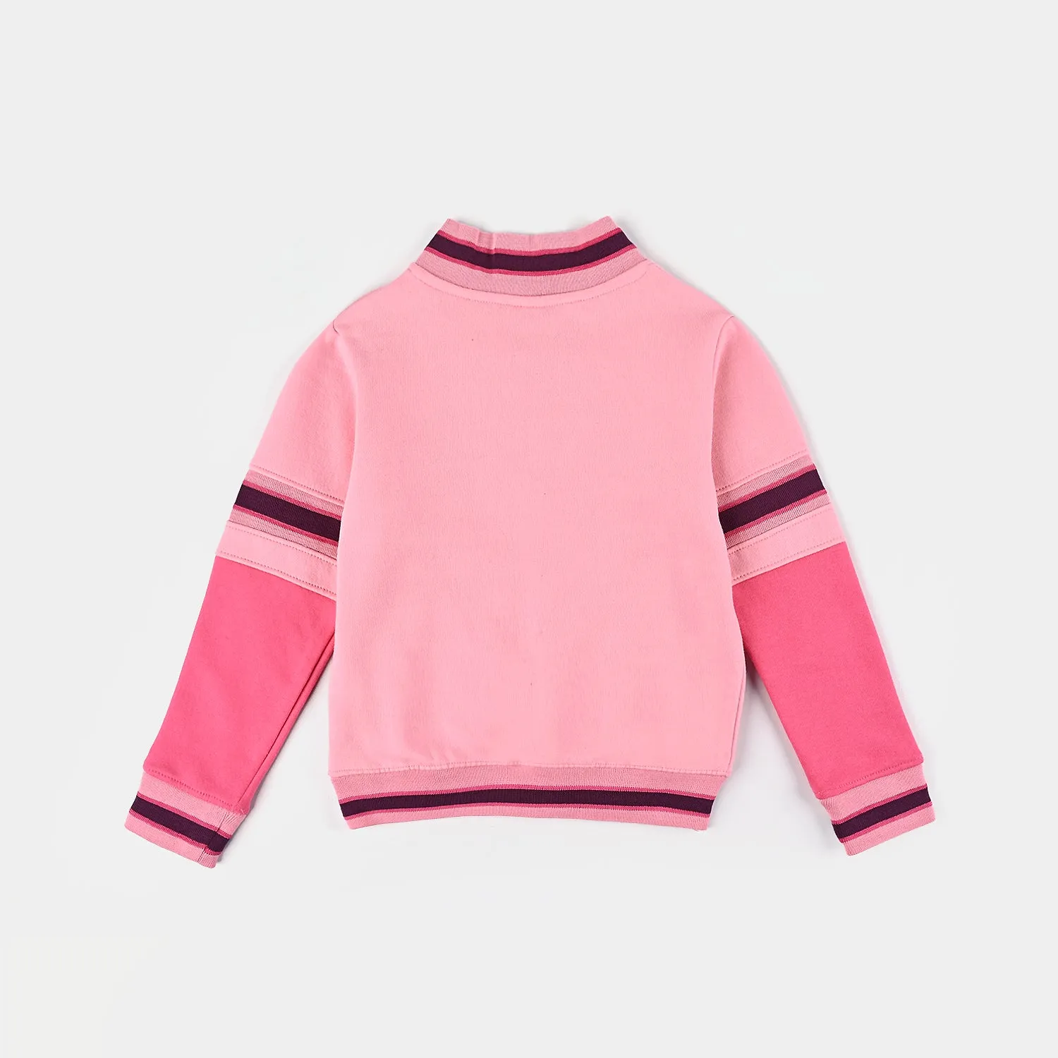 Girls Fleece Knitted Jacket Girls Squad-Candy Pink