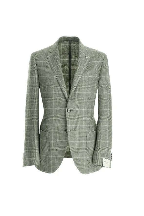 Green Linen Unconstructed Jacket - LBM 1911