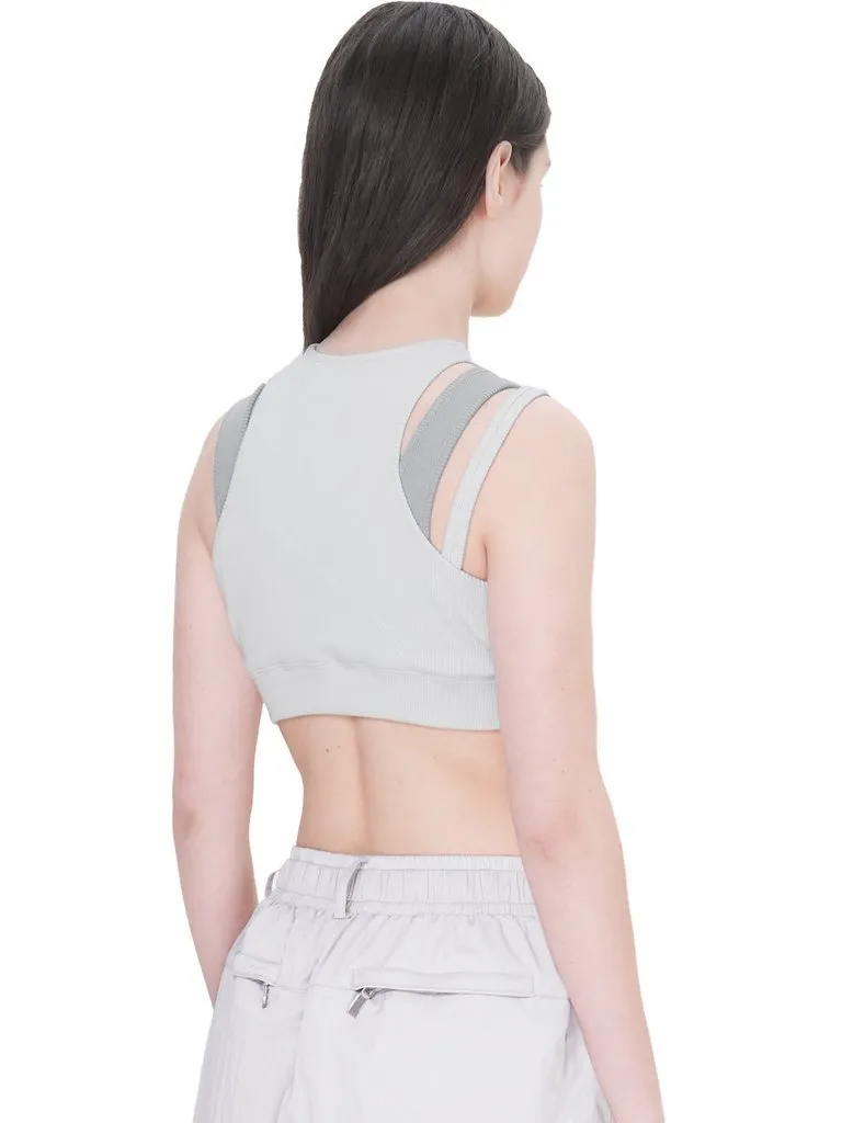 Grey Layered Women Sporty Bra