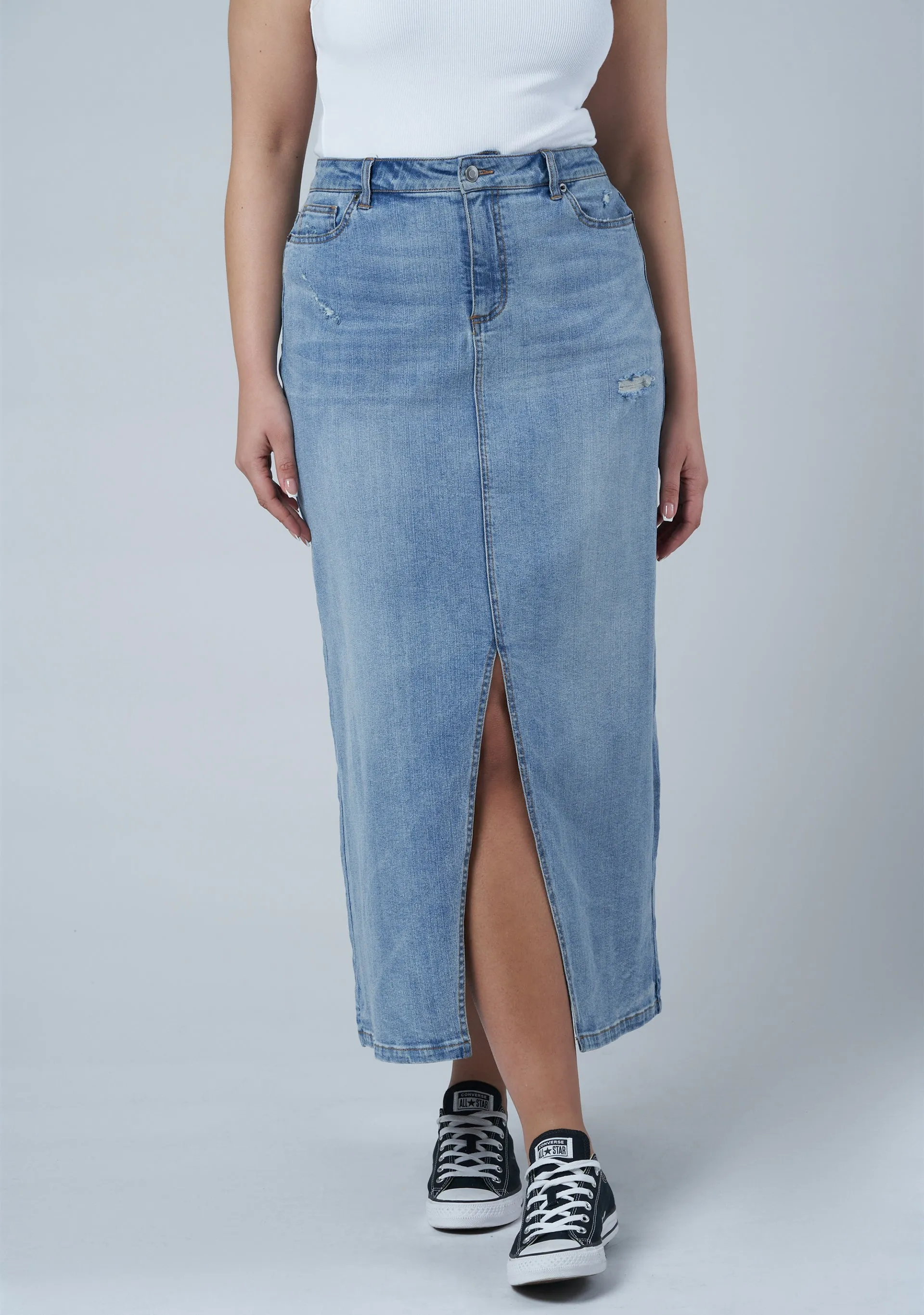 Hype Denim Maxi Skirt