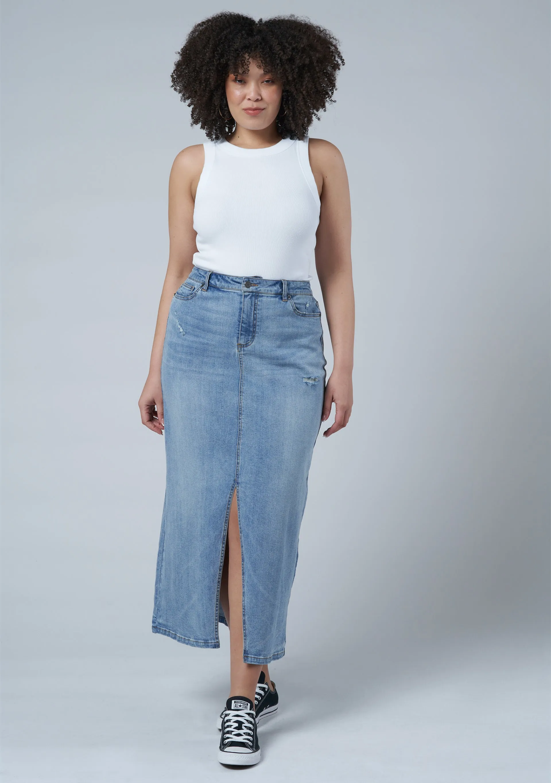 Hype Denim Maxi Skirt