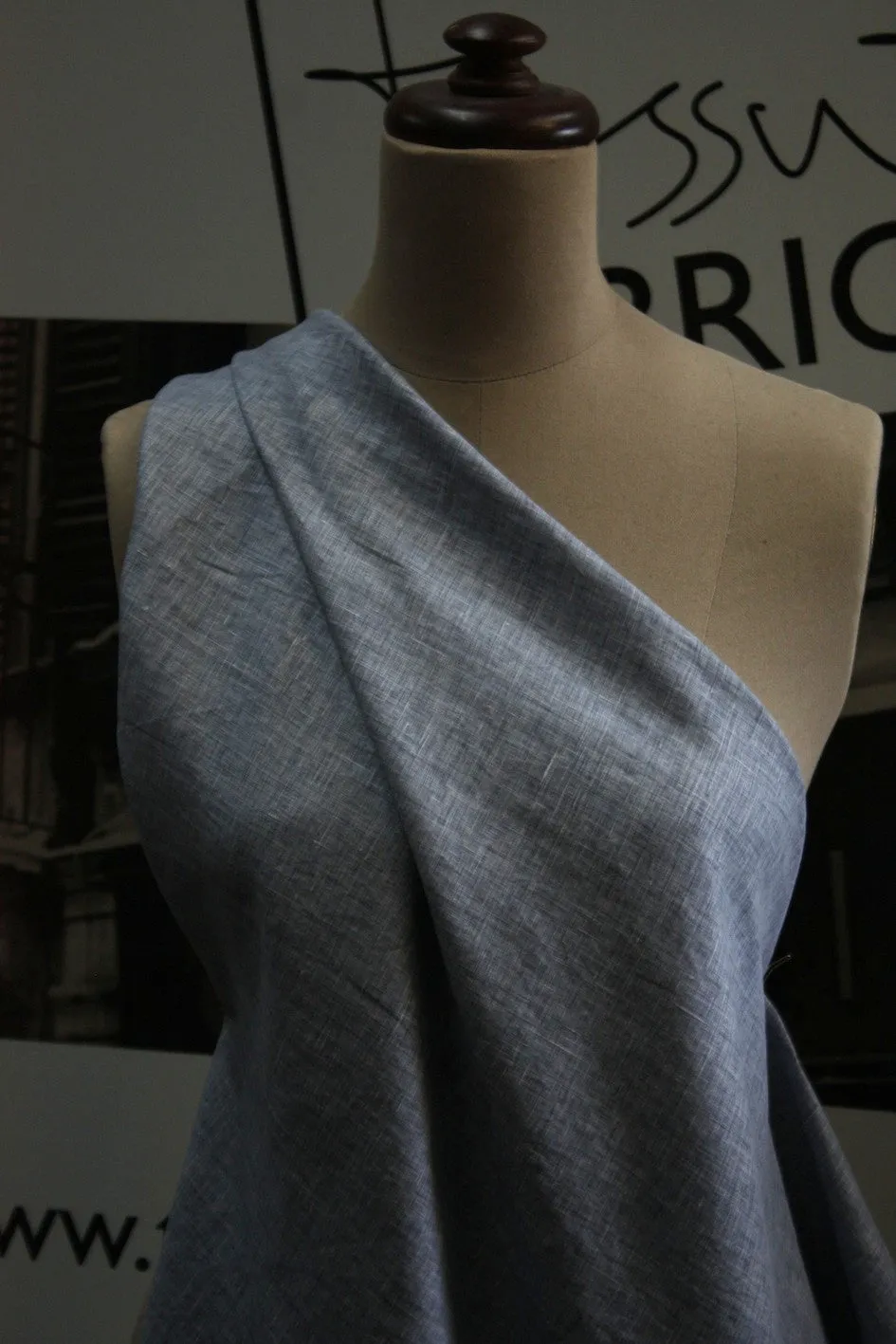 Indigo - Coated Linen