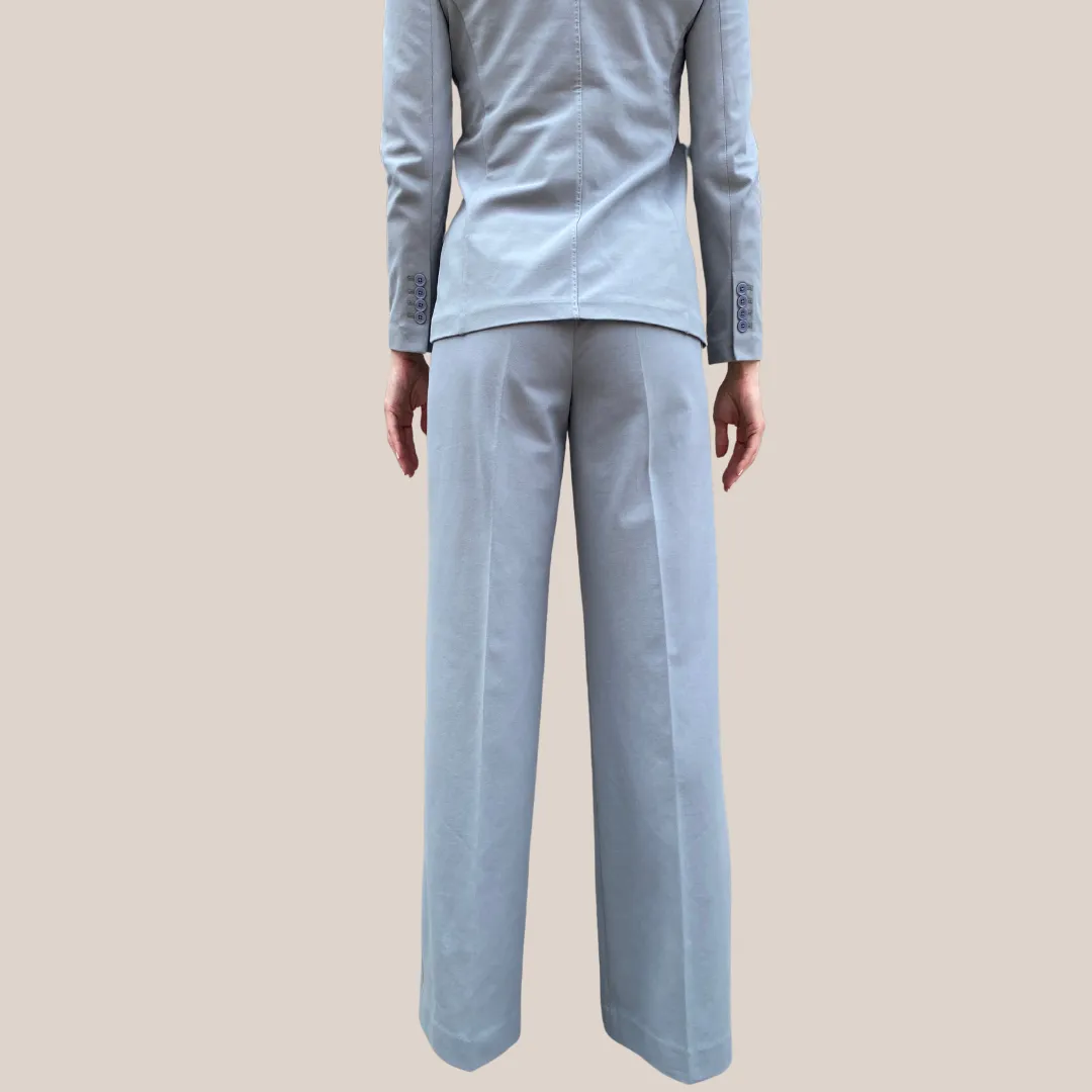 Jersey Pique High Waist Pant - Grey