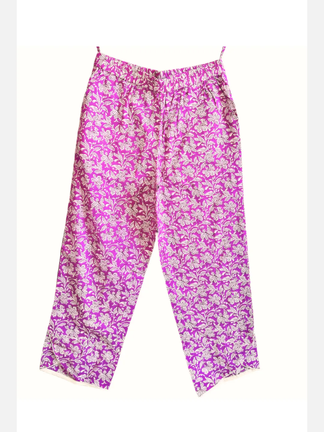 Lavender Cotton Printed Loungewear Pants