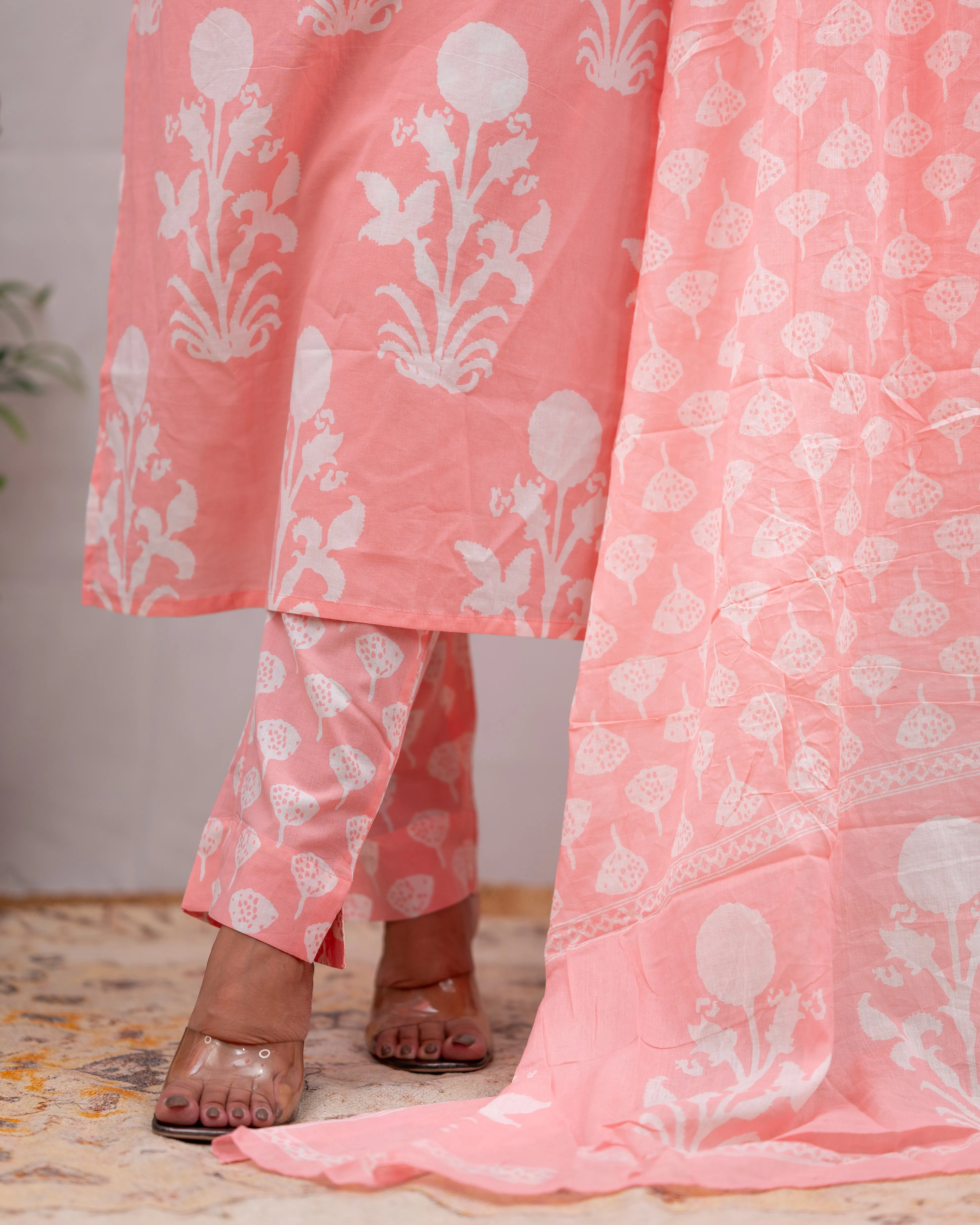 Lisha cotton handblock print Pant Set