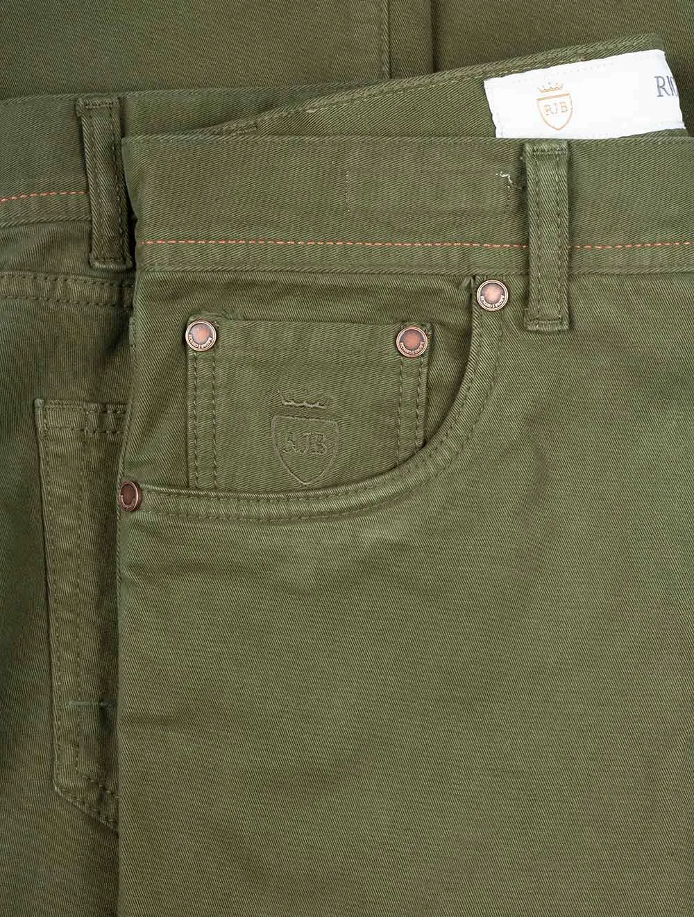 Luxury Denim Cashmere Jean Olive Green