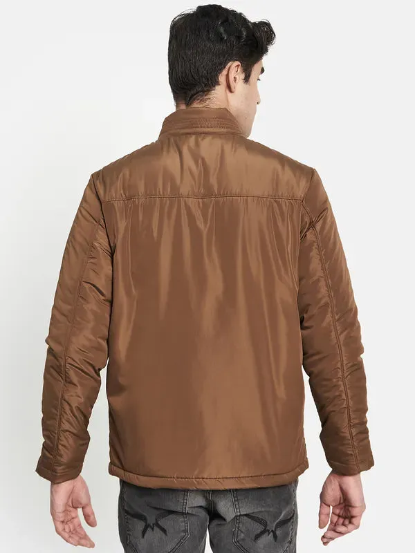 Men Brown Sporty Jacket