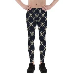 Men's Chain Link Skulls Leggings - High-Performance Workout Wear