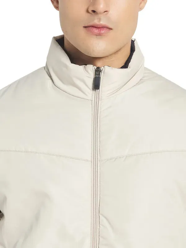 Mettle Men Cream-Coloured Sporty Jacket