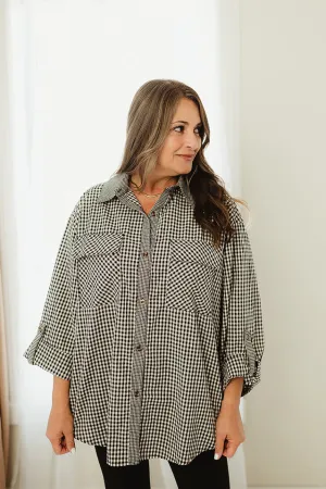 Mya Gingham Roll Tab