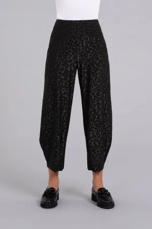 Narrow Lantern Pant | Black Animal Emboss