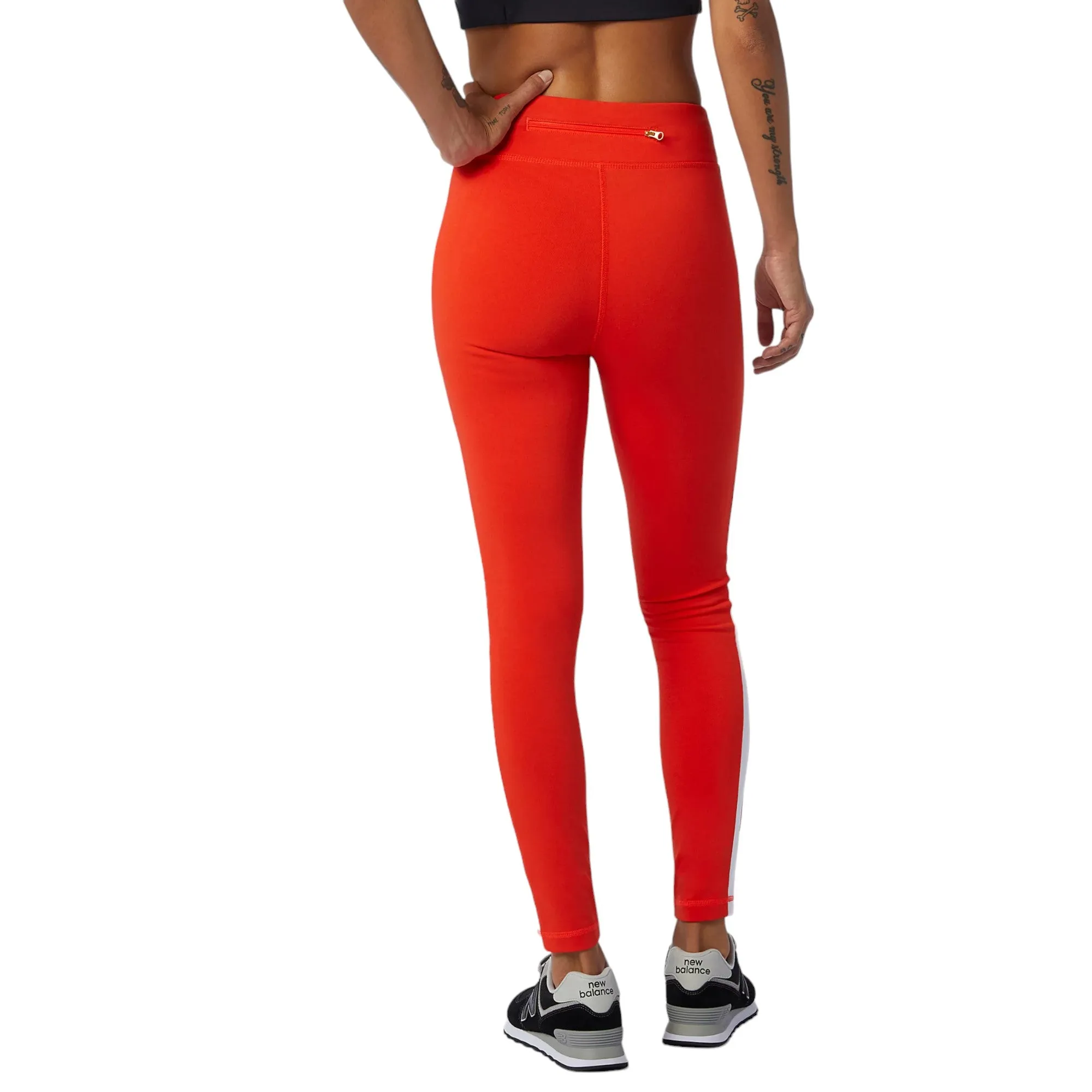 New Balance Womens Athletics Podium Leggings - Red