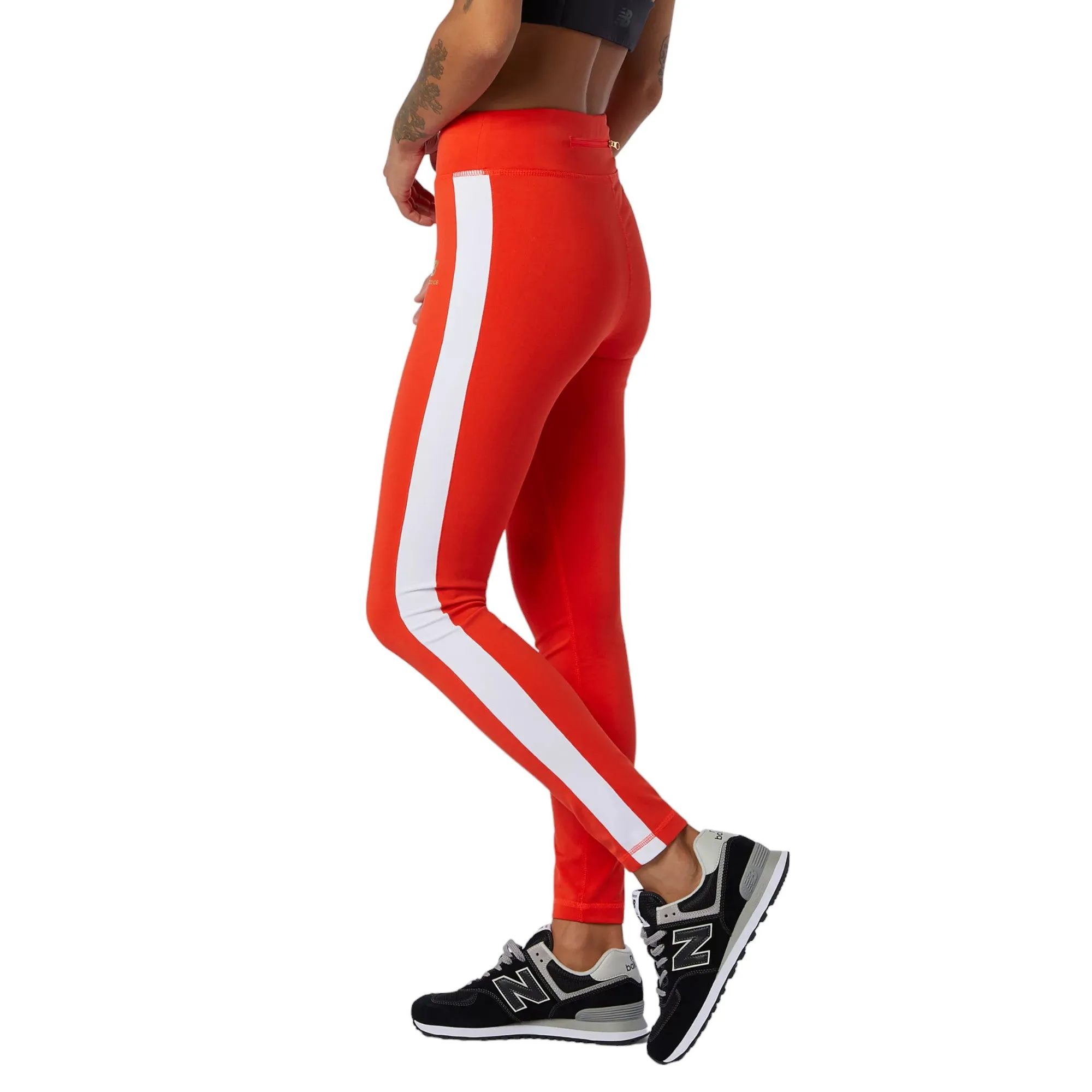 New Balance Womens Athletics Podium Leggings - Red