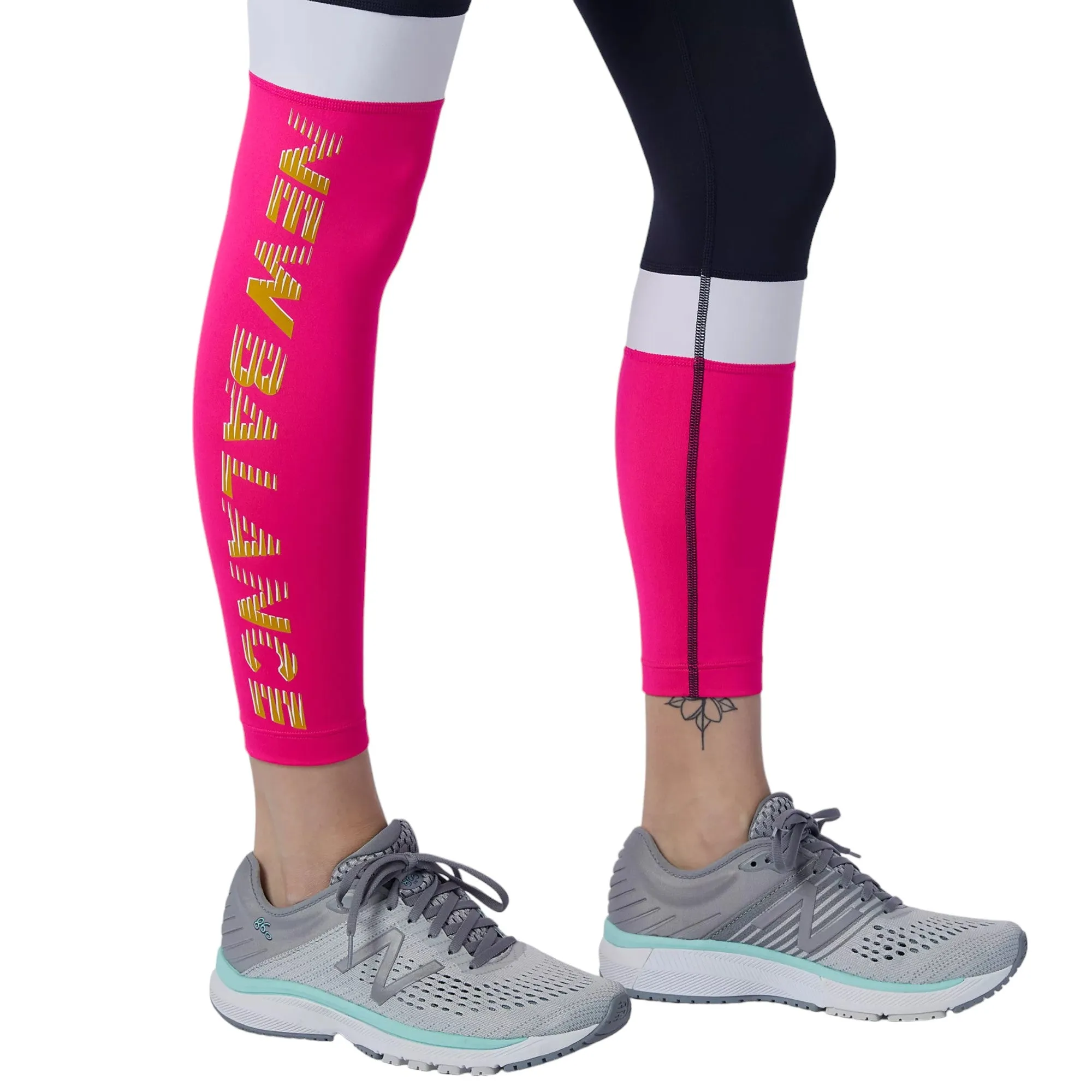 New Balance Womens Fast Flight Leggings - Black / Pink