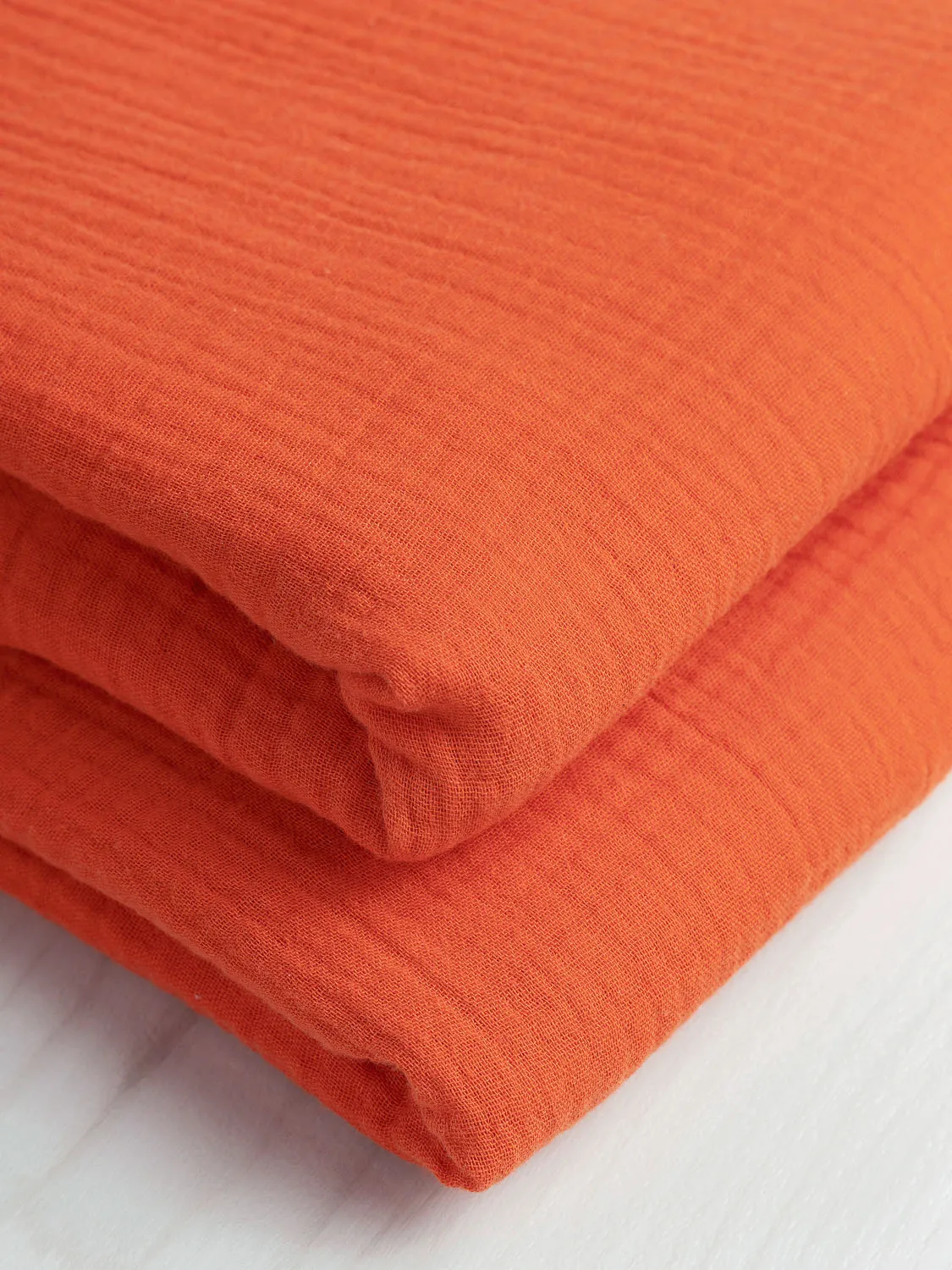 Organic Cotton Double Gauze - Tangerine - Swatch