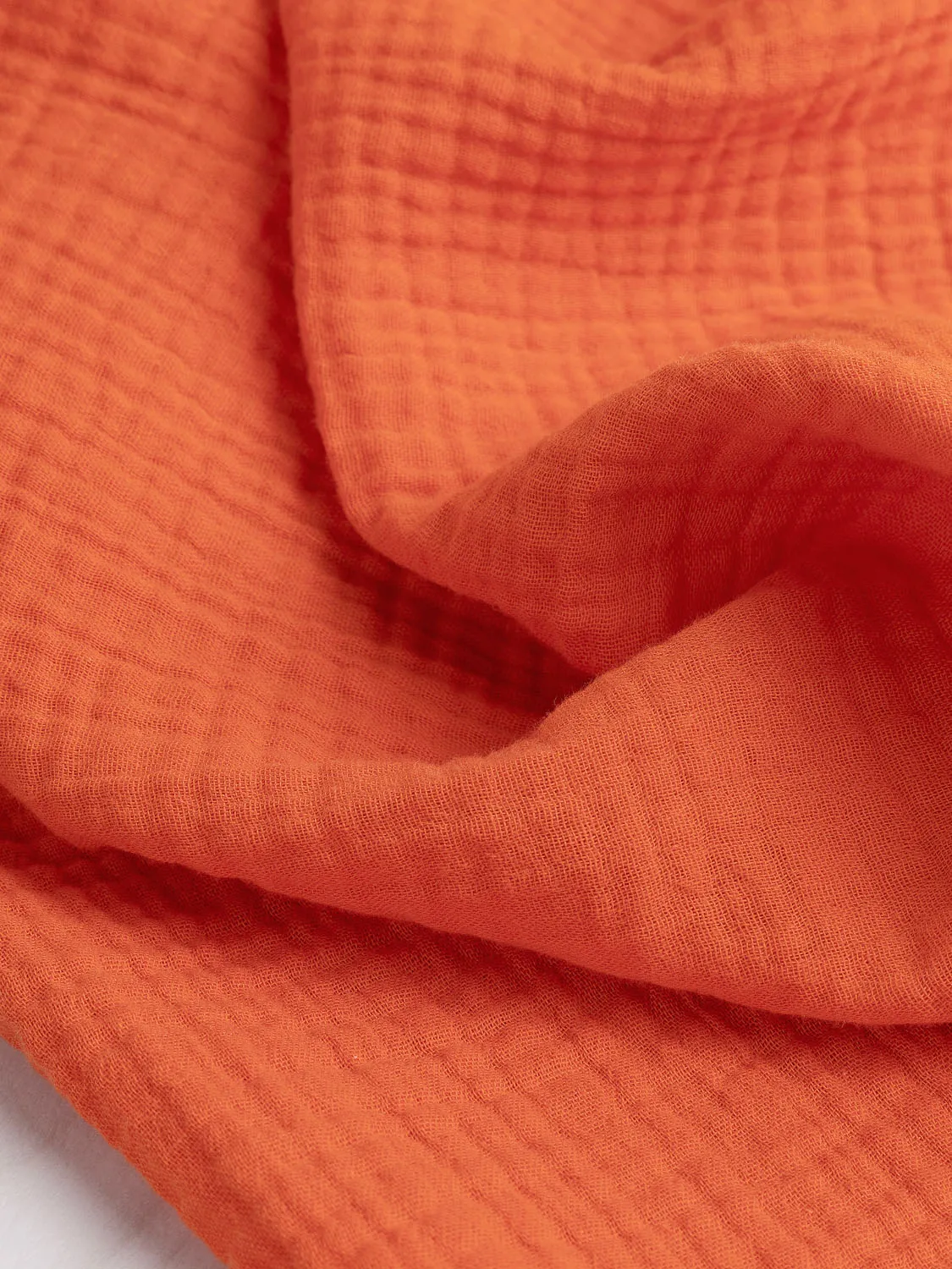 Organic Cotton Double Gauze - Tangerine - Swatch