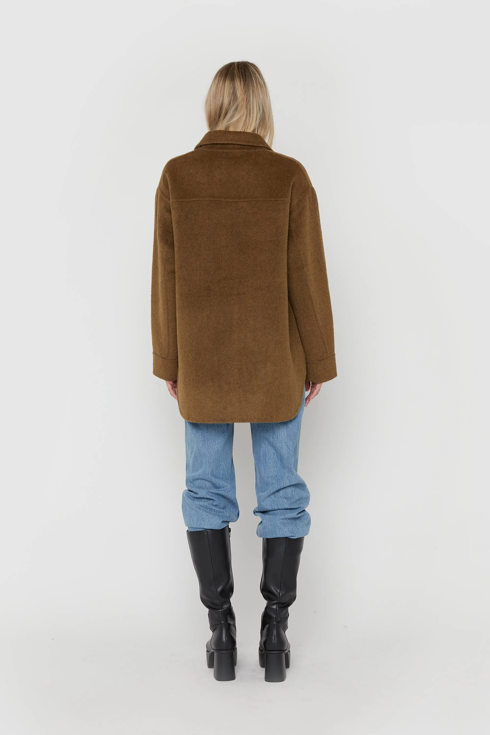 OVERSIZED WOOL BLEND SHACKET