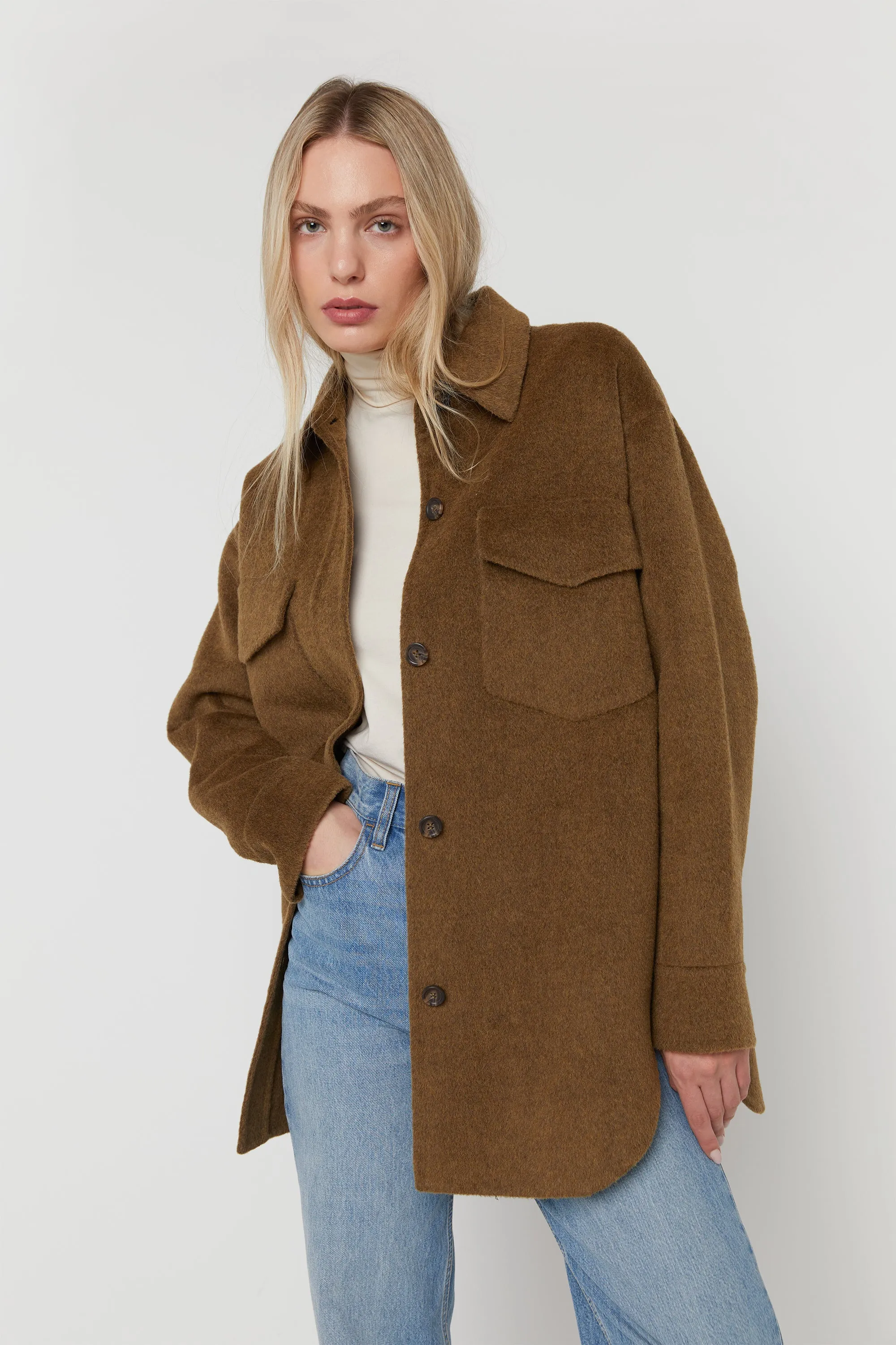 OVERSIZED WOOL BLEND SHACKET